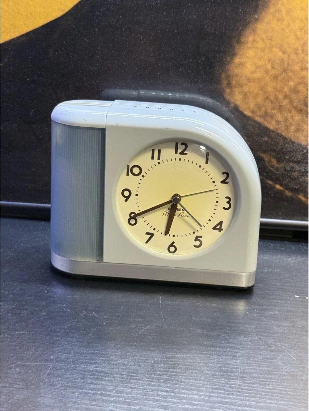 Westclox Big Ben Moon Beam 43000X Aqua Blue Alarm Clock USB Light Tested